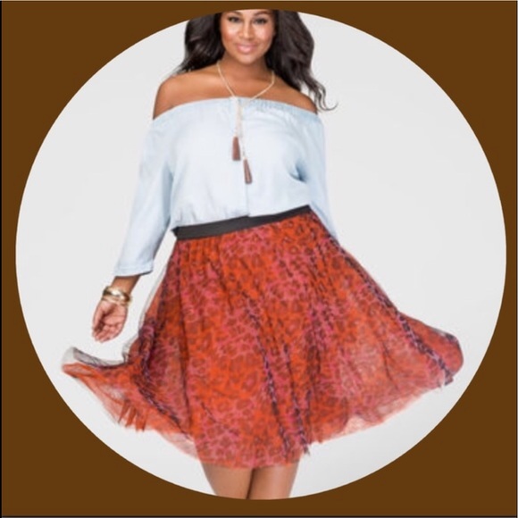 Ashley Stewart Dresses & Skirts - Women’s ASHLEY STEWART Animal Print Tulle Skirt